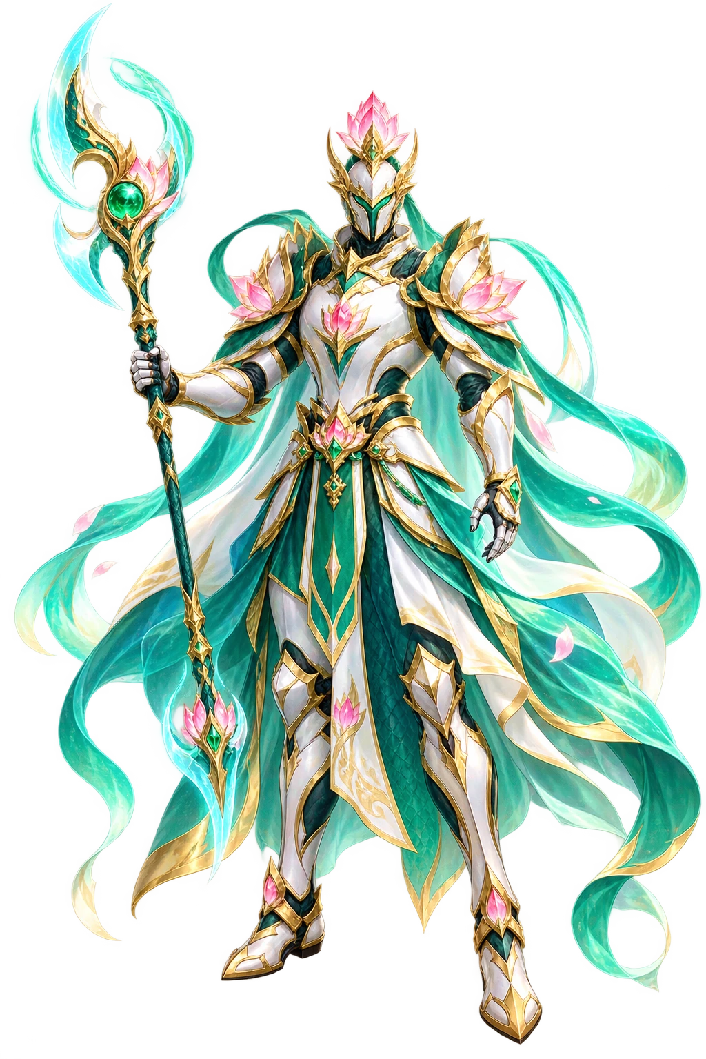 Quantum Lotus knight portrait