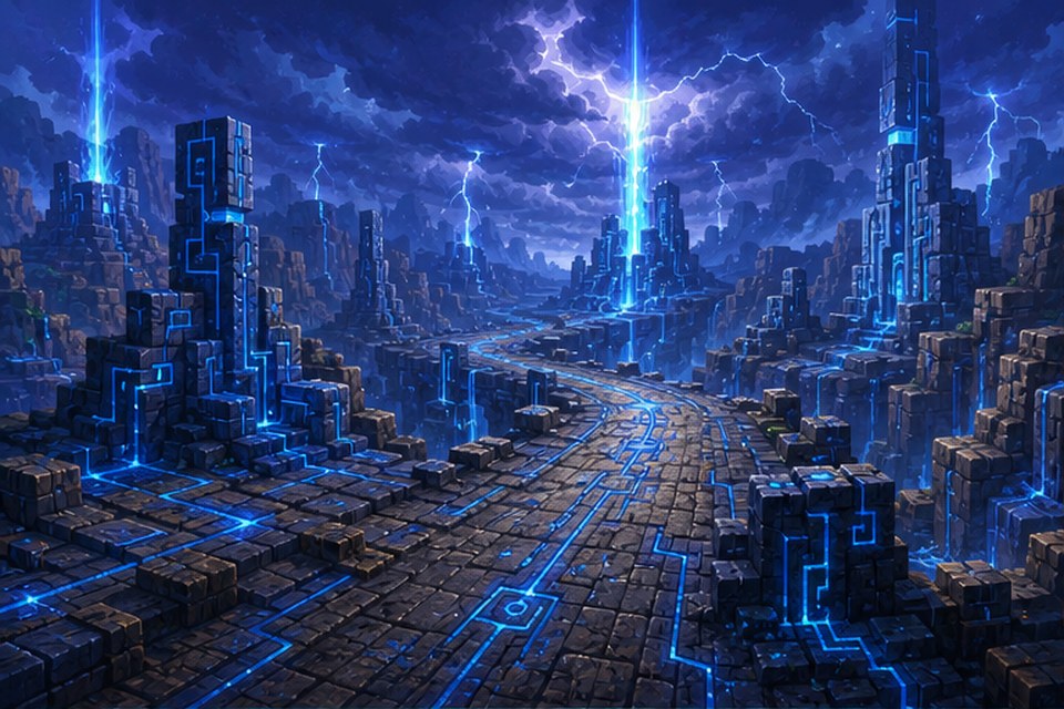 Lightning Quest Campaign Mode storm area with enemies, energy, gear, and Campaign Chest rewards