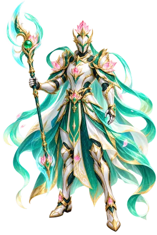 Quantum Lotus knight portrait